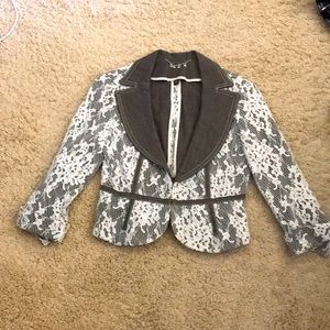 Bebe lace small blazer jacket